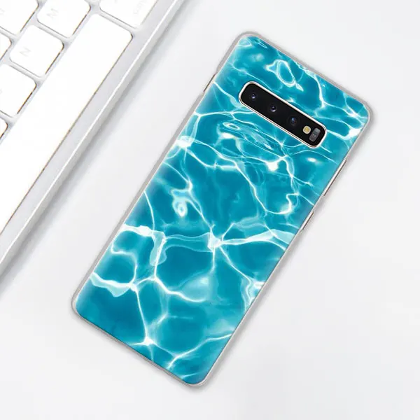 Волны Океана Подводный Свет refractio чехол для телефона для samsung Galaxy S10e S10 плюс S7 S8 S9 Plus Note 8 9 M10 M20 M30 жесткий чехол Coque - Цвет: 003