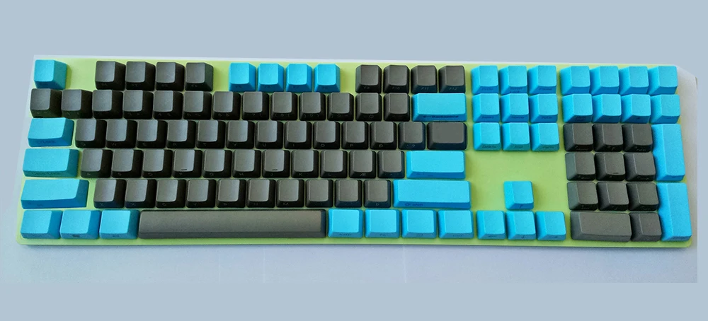 NPKC OEM PBT Keycaps сине темно серый смешанный с опцией макета ANSI 61 клавиша 87 клавиш 108 для