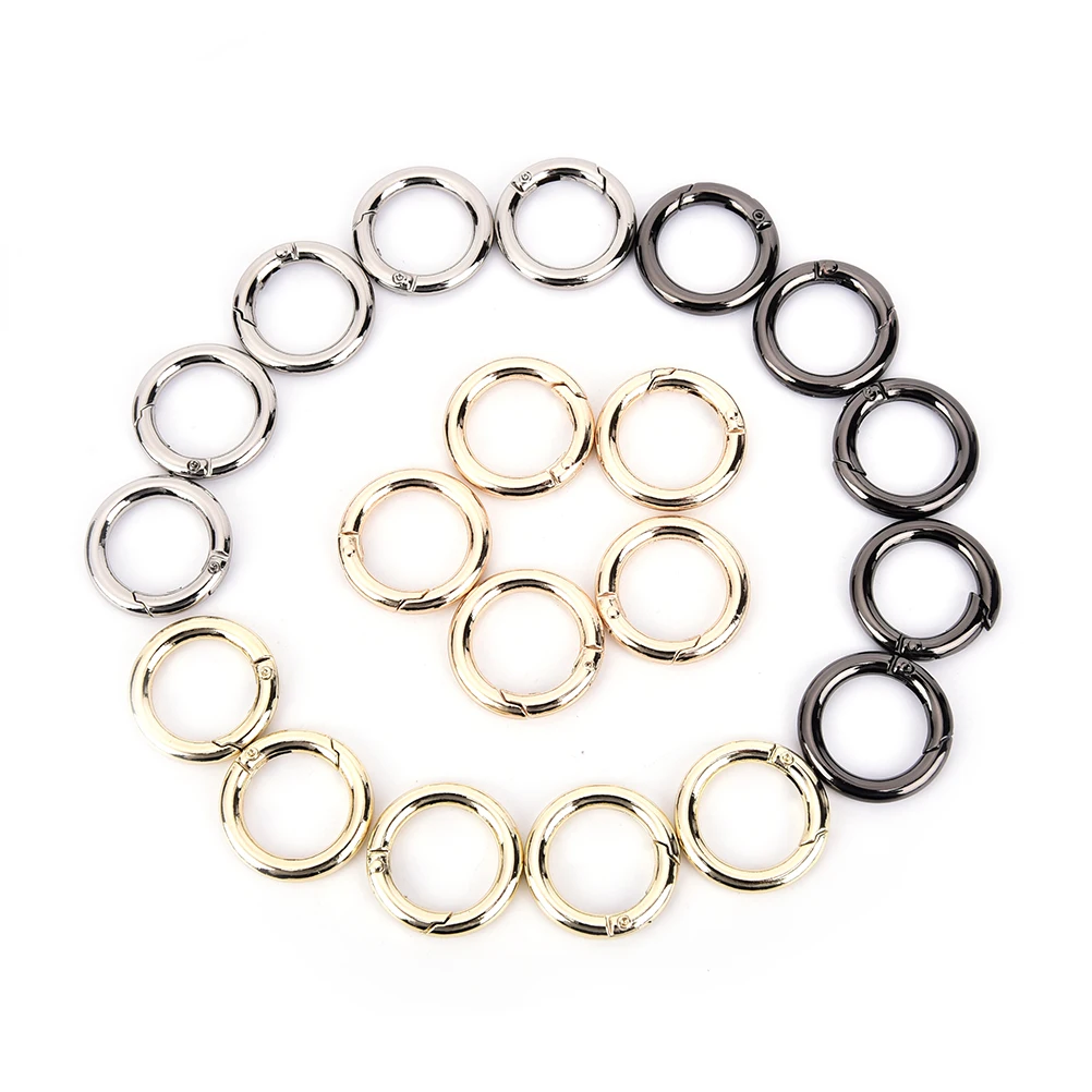 

5 Pcs Circle Round Carabiner Camping Spring Snap Clip Hook Keychain Camping Climbing Hiking Outdoor