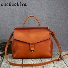 

Satchels Cow Leather Women Bag Handbag Women's Vintage Shoulder Crossbody Bags Ladies Small Female Handbags Tote Bags