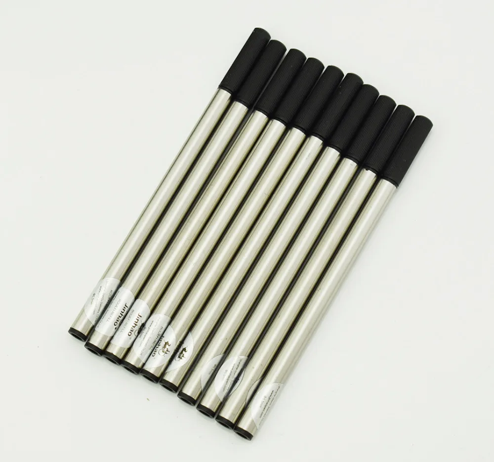 

10 Pieces Jinhao Rollerball Pen Ink Refills , Push Type 0.5 mm - Black Color