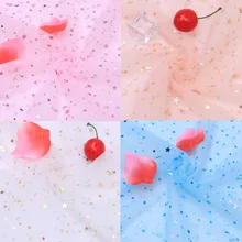 Красочная звезда и Луна сетчатая ткань ручной работы из пряжи нежная ажурная ткань