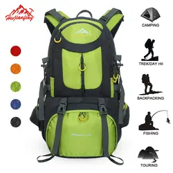 Новый 50л Альпинизм походный рюкзак водостойкий нейлоновый большой открытый рюкзак путешествия мужчины женщины складной рюкзак
