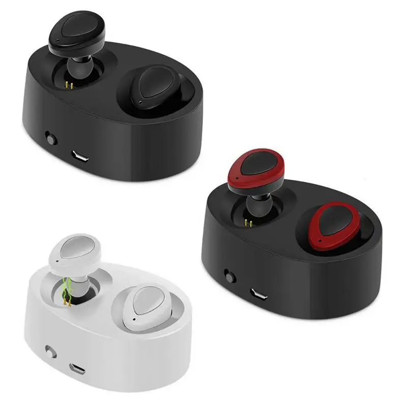 TWS Wireless Bluetooth In EarHeadset Mini Portable Dual Ear Bluetooth 4 1Earphone Stereo Music Earbuds for iPhone SamSung Xiaomi