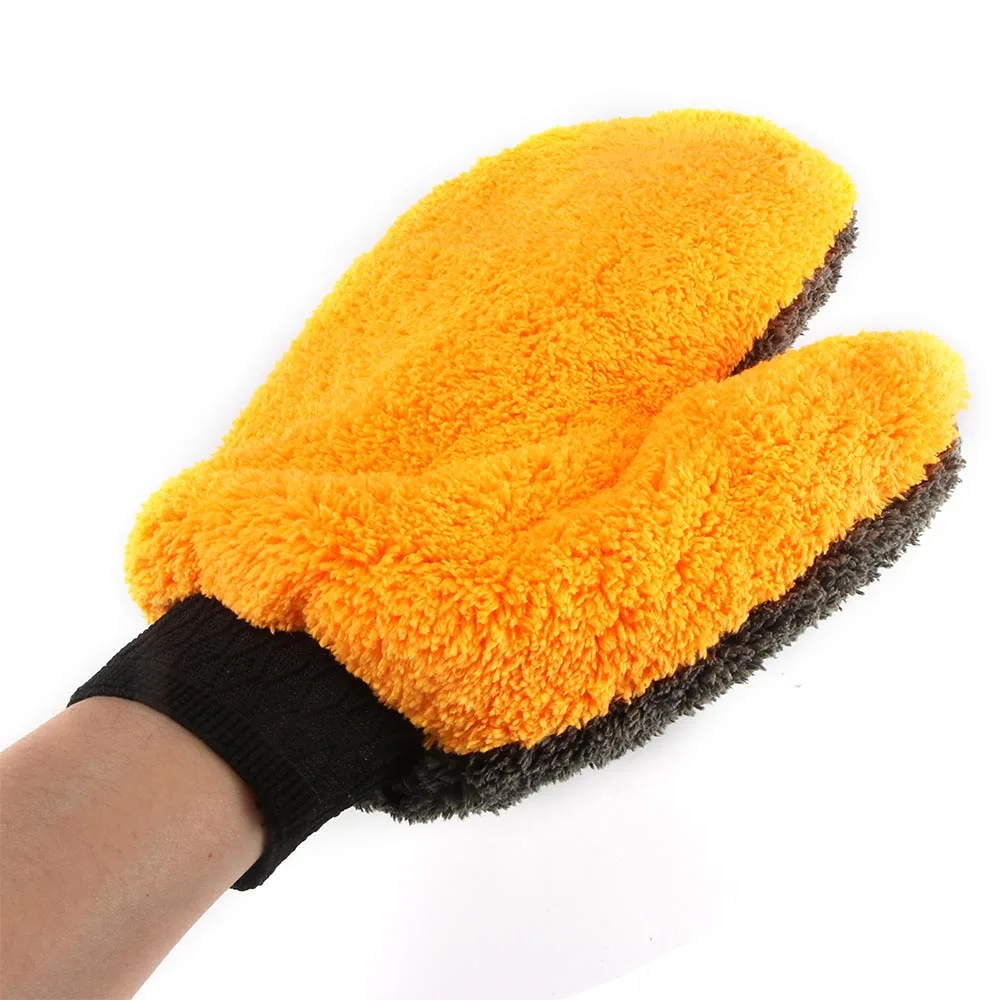 AOZBZ перчатки для мытья автомобиля перчатки для чистки перчатки для мытья обслуживания мягкий коралловый флис щетка для мойки авто ткань для мотоцикла авто дом