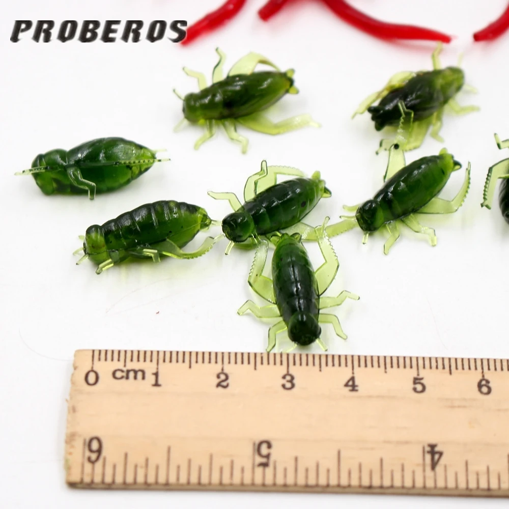 

10pcs Artificial Cricke Worm Bait High Quality Rubber Lure Crap Insect Bait Gear For Winter Lake Sea Hexapod Fishing Accessories