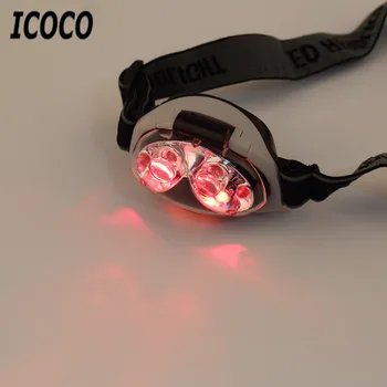 

ICOCO Black & White 12000MCD Waterproof Ultra Bright 6 LED Head Lamp Light Torch Headlamp Headlight 3 Modes for Outdoor Camping
