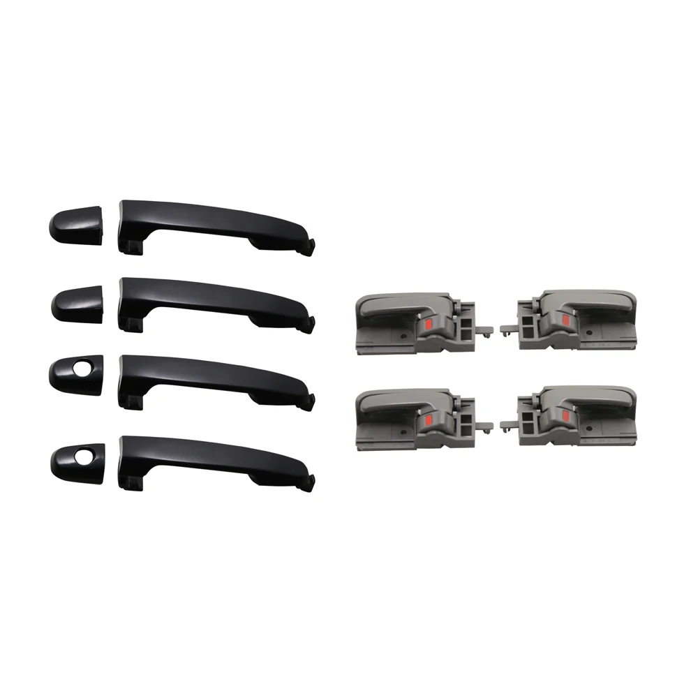 

8pcs black exterior and brown Interior door handle for TOYOTA Corolla 2003 2004 2005 2006 2007 2008