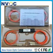 5 шт./лот, 62,5 нм 125/50/50 мм 2,0 коэффициент соединения 1x2 FBT муфта 1*2 FBT многомодовый волоконно-оптический разветвитель, SC/UPC, 1 м, мм, 90*20*10