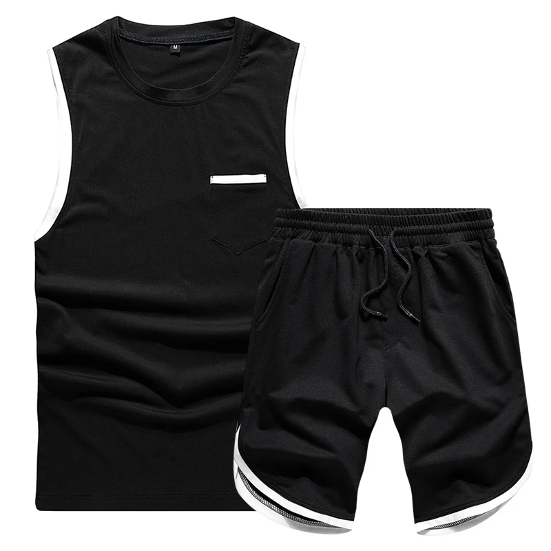 Спортивные костюмы с принтом, мужская спортивная одежда, флисовые толстовки, набор для женщин/мужчин, повседневный спортивный костюм, модный спортивный костюм, куртка+ штаны, 2 предмета - Цвет: Black TZ37