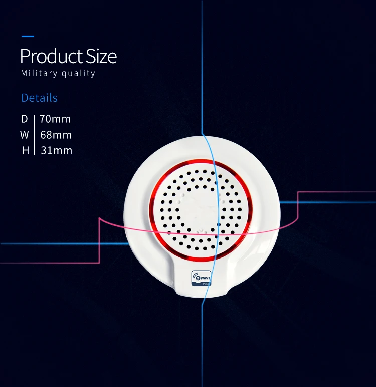 SmartYIBA Z-wave 868 мГц Беспроводной Flash сирены тревоги Сенсор Совместимость с Z волна плюс Сенсор сигнализация домашней автоматизации сигнал тревоги