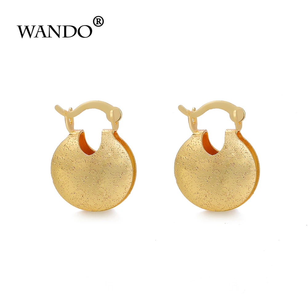 WANDO-Classic-Metal-Jewelry-Fashion-Women-Arab-Middle-East-small-Size-Gold-Color-Clip-wedding-Earrings