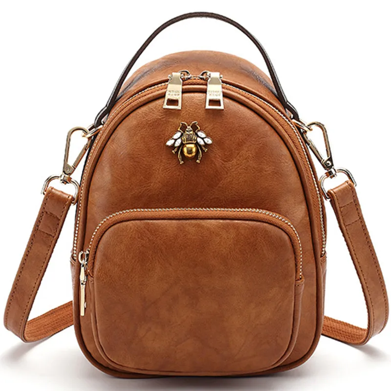 Маленькая сумка через плечо, красивый рюкзак с пчелами CHISPAULO, новинка, женская кожаная сумка