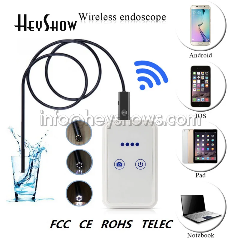

8MM Diameter 1200P HD Waterproof Wireless Wifi Endoscope IP Camera Inspection USB Endoscopio For Android Apple Phone Windows IOS