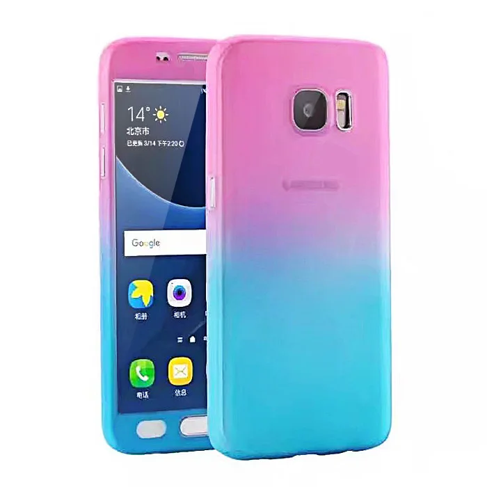 

Colourful Gradient 360 Degree Full Protection Hard PC Case Cover For Samsung Galaxy S5 S6 S7 Edge S8 S9 S10 Plus S10e Note 5 8 9