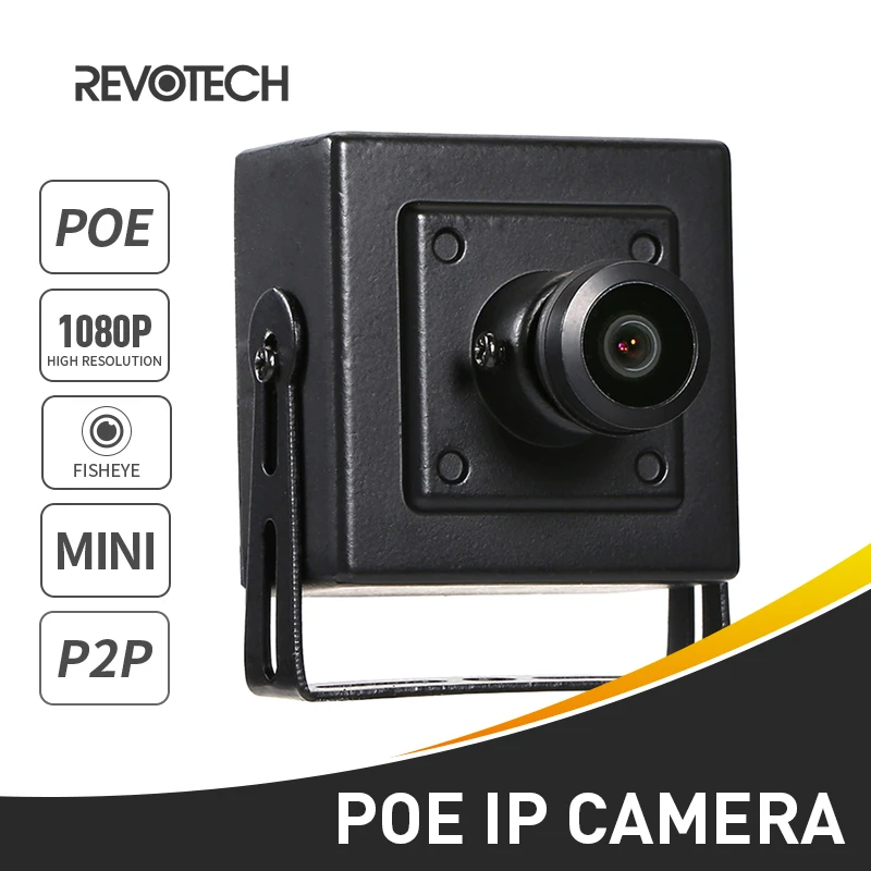 POE Fisheye HD 1920 x 1080P 2.0MP IP Camera Indoor Mini Type Security Metal Camera ONVIF P2P IP CCTV Cam System