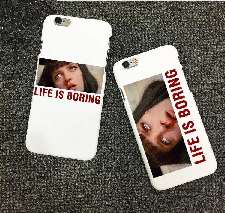 

Funny life is boring Hard PC Cover For iPhone X 10 Phone Case For iPhone 5 5S SE 6 6S Plus 7 XR XS Max 8 8Plus Phone Cover
