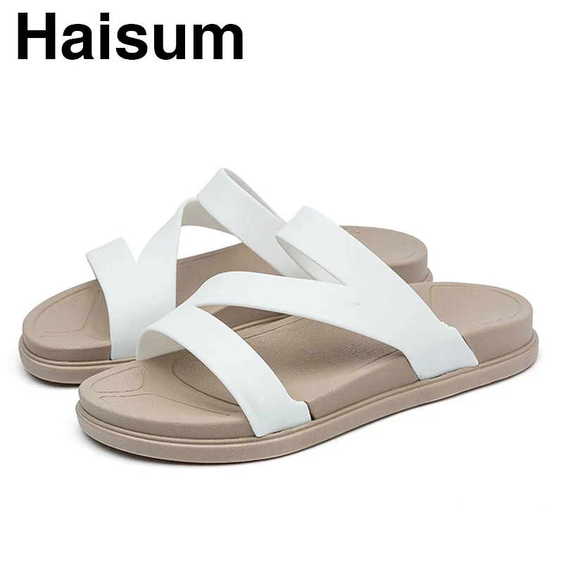 

Summer slippers women's sandals and slippers wear stylish beach couple flat slippers non-slip 1702M