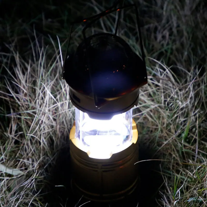 

Solar LED Lantern Light Rechargeable Outdoor Camping Flashlight Torch Stage Disco Lamp AI88
