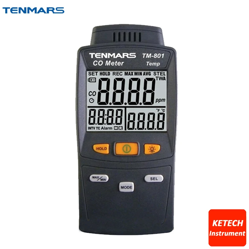Ручной детектор угарного газа CO метр тестер 0-1000PPM TM801