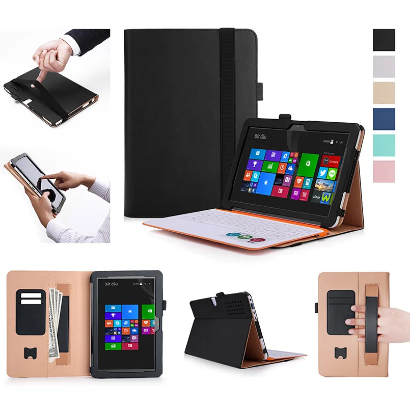 

For ASUS Transformer Mini T102HA 10.1'' Tablet Case Luxury PU Leather Auto-sleep/wake up Magnetic Cover with Hand Holder+Gift