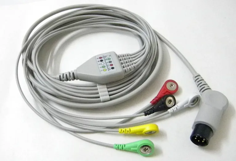 Для hp Nihon Kohden GE Nellcor Mindray Spacelabs Welch Allyn Goldway ZOLL Colin BCI CSI PHYSIO 6pin ECG кабель один кусок 5