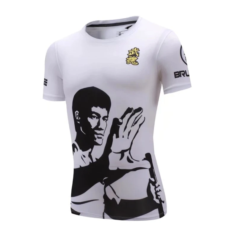 Брюс Ли Jeet Kune Do Гидрокостюмы в стиле MMA компрессионная футболка мужской/женский/детский/Crossfit футболка с короткими рукавами футболка кунг-фу