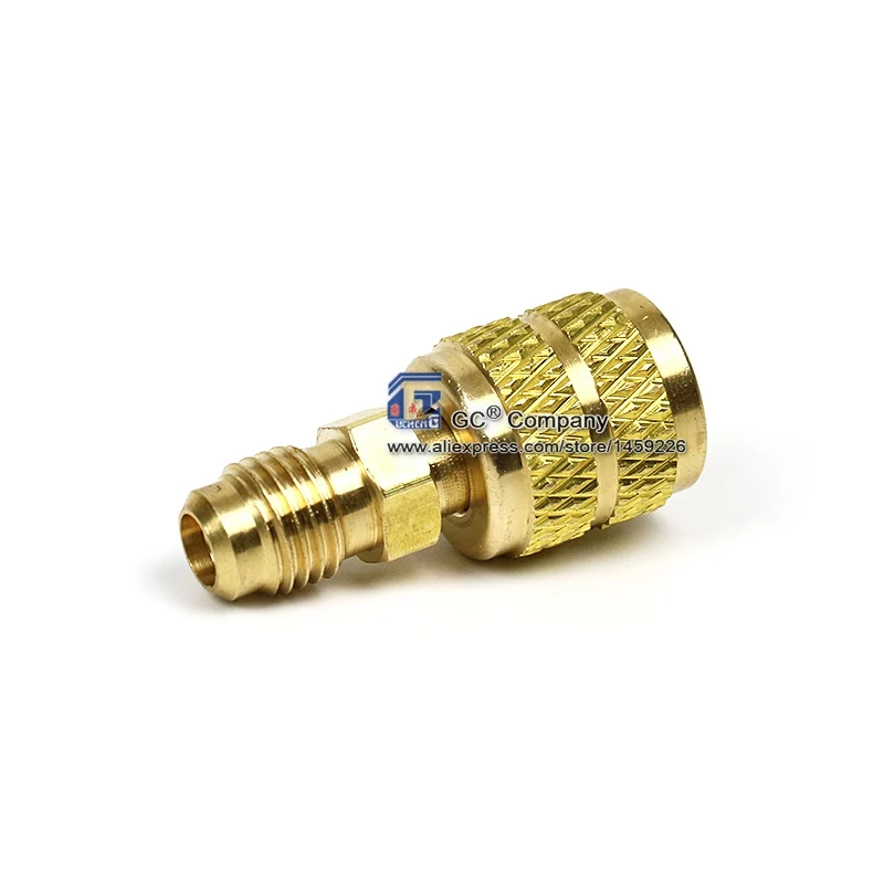 5//16/" SAE Female to 1//4/" Male for R410a R22 Gauge Hose Vacuum Pump Adaptor