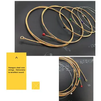 

Durable classical guitar bass string Hexagonal steel core folk acoustic guitar set string electric Musical Instrumental Parts