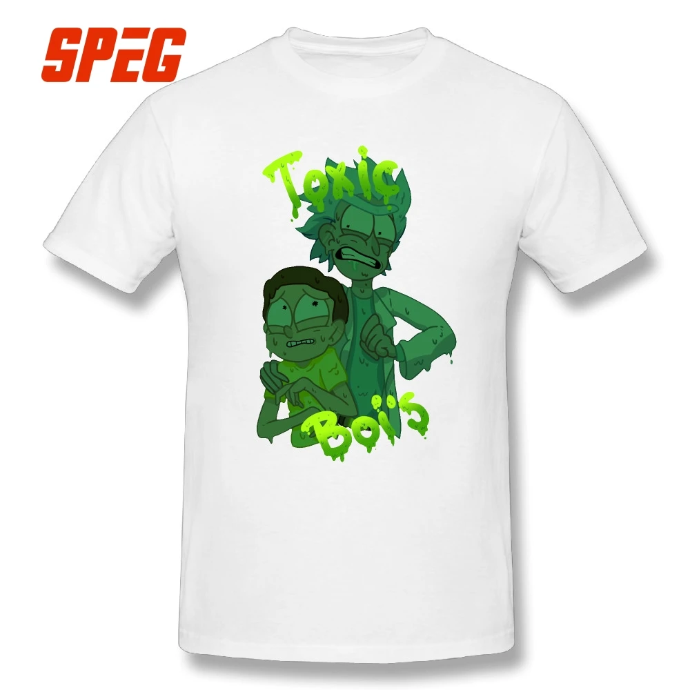 Pick Rick Toxic Boi's Rick and Morty Clothes Men's Plus Size Short Sleeve Tees Shirt Geek Men's T Shirt 100% Cotton Tops O Neck