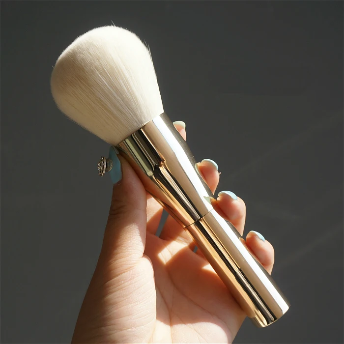 

Very Big Beauty Powder Brush Blush Foundation Make Up Tool Large Cosmetics Aluminum Brushes Soft Face Makeup