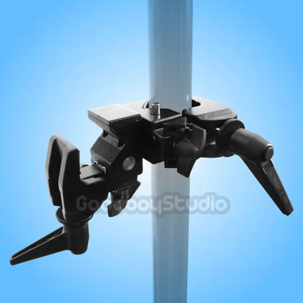 

B-07 Studio Light Stand Support Equipment Tubing Boom Double Super Clamp Clip