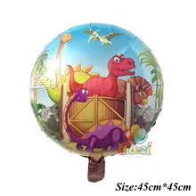 Globos de dinosaurio de 18 pulgadas, 50 piezas, Globos de helio de aluminio de dibujos animados de feliz cumpleaños, suministros de decoración para fiesta de bebé, juguetes al por mayor