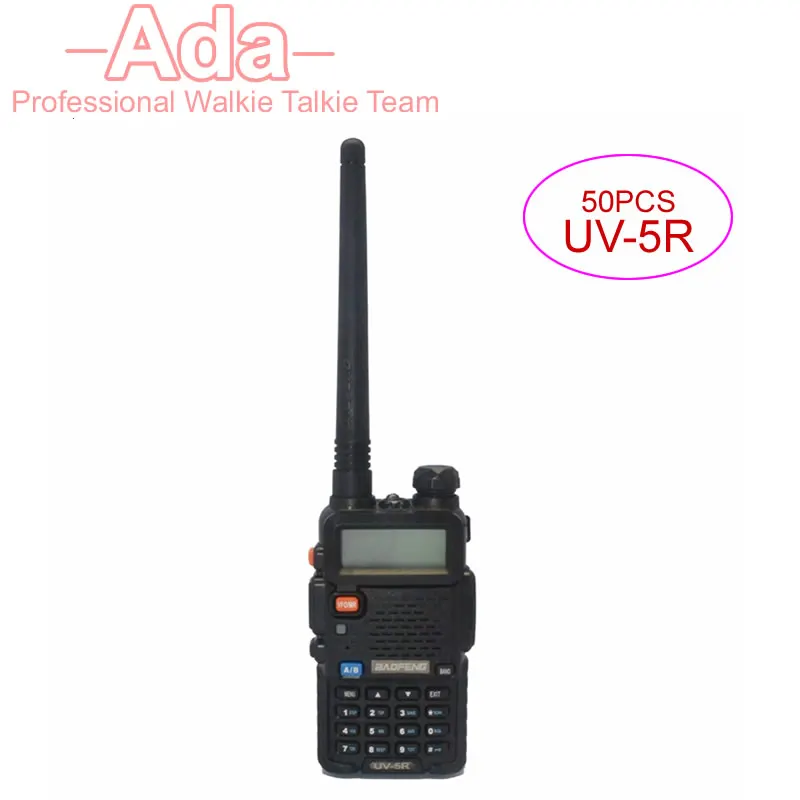 

50pcs/lot BaoFeng UV-5R Two Way Radio Dual Band UV5R Vhf/uhf Transceiver FM Radio SOS Bright Flashlight + Earphone