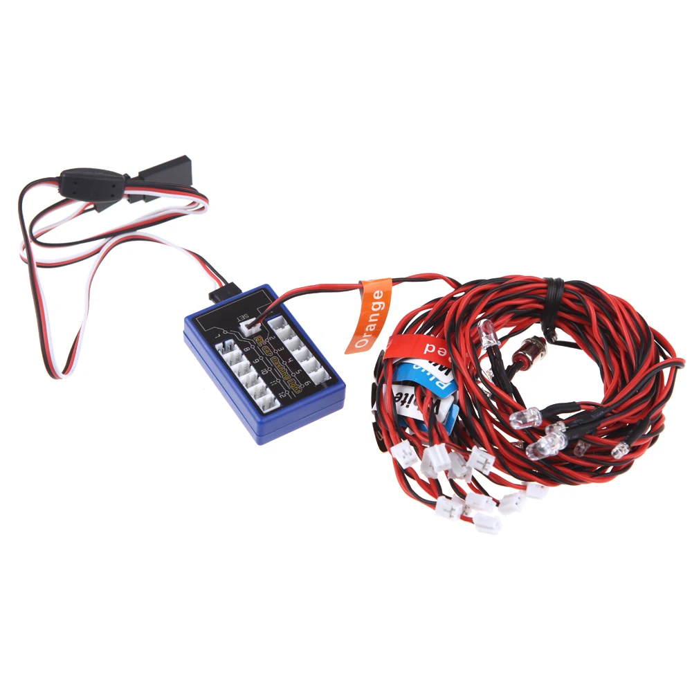 New Highlight 12 LED Light Flashing Light System for RC Cars Smart PPMFMFS 2.4G Trucks 110th Scale RC Car Parts LED lamp (9)