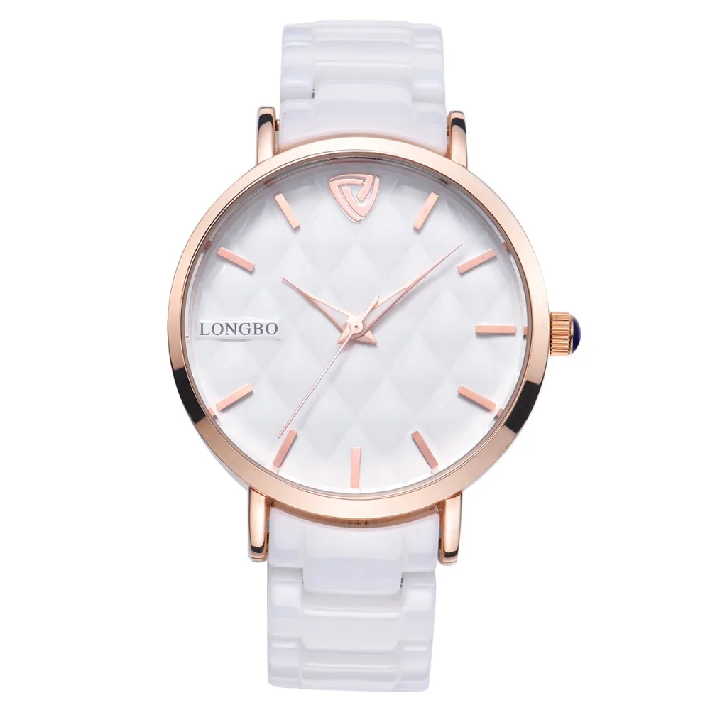 

LONGBO Hot Sale Women Watches Luxury Waterproof Ceramic Quart Watch Ladies relojes mujer Wristwatch Gifts Female 80050 sinowatch