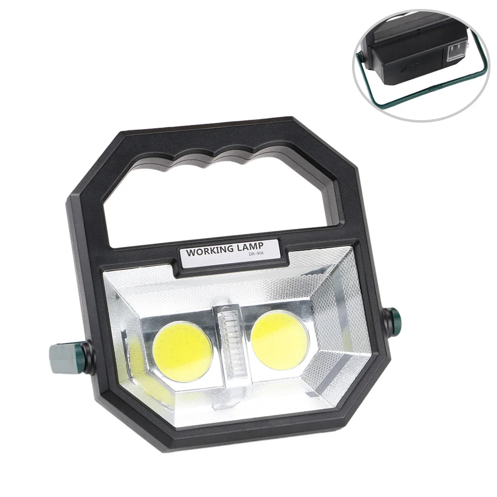 

COB LED Work Flashlight Torch Handy Lamp USB Rechargeable Camping Light Safety Warning Light Outdoor Mobile Power Bank With Hook