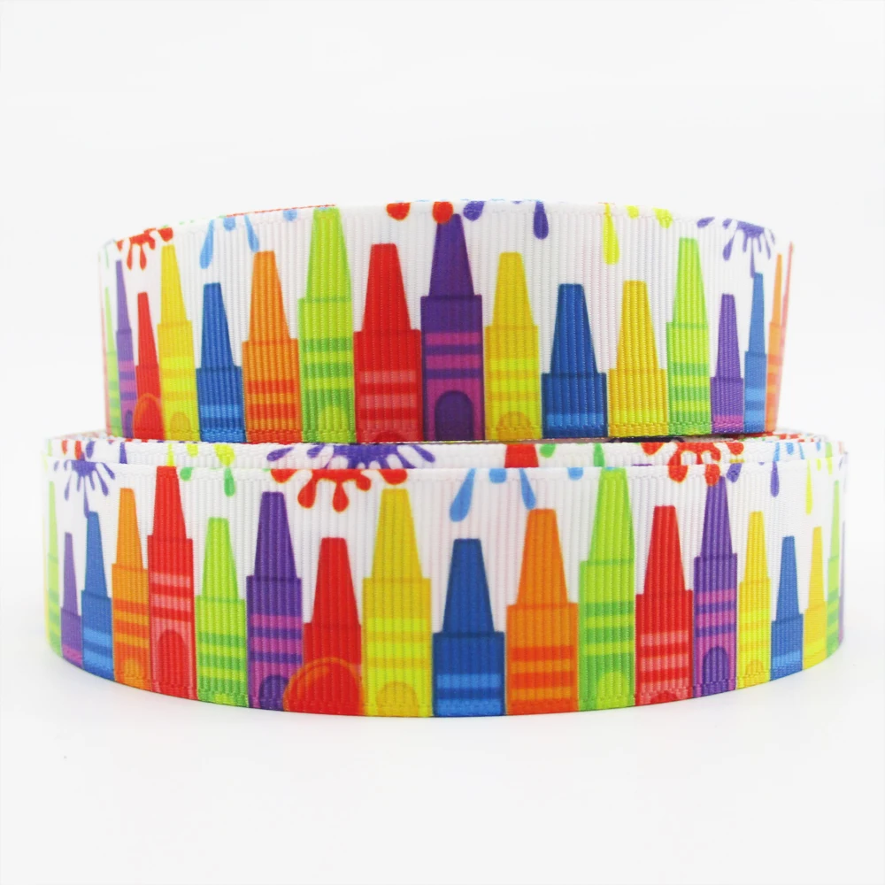 David accessories 1 &quot25 мм назад в школу учебный карандаш печатная Grosgrain лента DIY головные