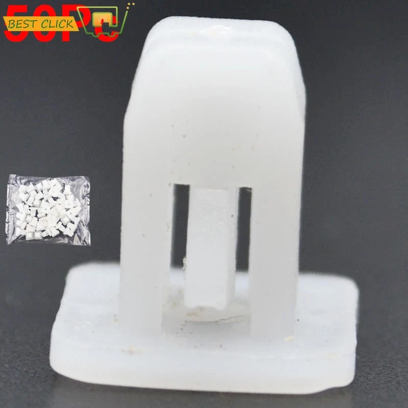 Quadrado branco Auto Bumper Fastener, Rivet Retainer, Tampa do motor