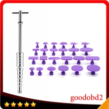 Автомобильный PDR набор инструментов для удаления вмятин безболезненные Инструменты для ремонта вмятин 2 в 1 скользящий молоток вмятин Съемник Инструменты для удаления 24x клеевые вкладки ручной инструмент