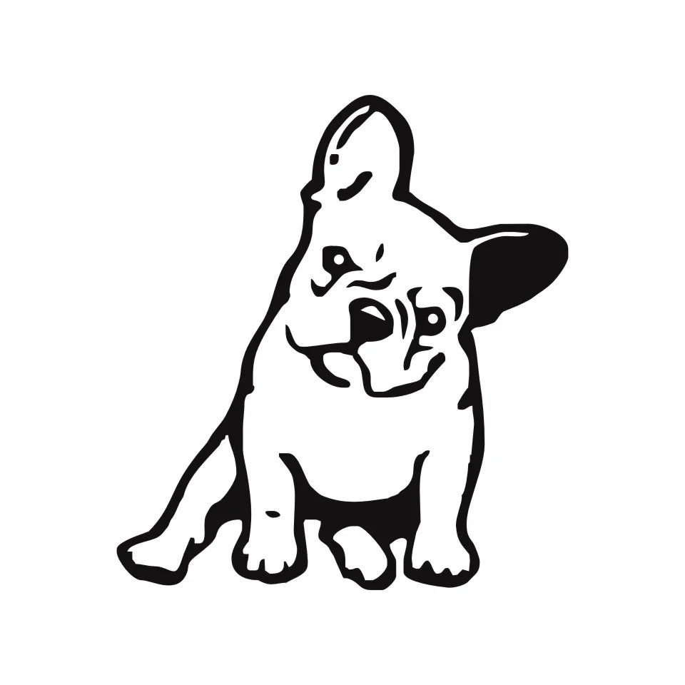 Cunymagos FRENCH BULLDOG Dog Vinyl Decal Window Decoration Lovely Animal Car Sticker Car Body Fashon Sticker Funny Car Styling 11.512 (5)