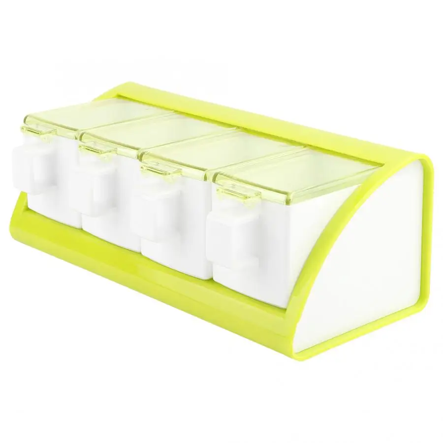 Spice Kitchen Tools Accessories Plastic Seasoning Bottles Jars 4 Boxes Set Kitchen Tool Accessories Kitchen Spice Jars