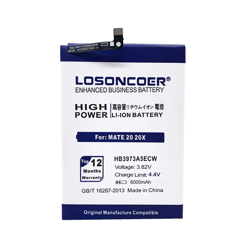LOSONCOER 6000 мА/ч, HB3973A5ECW Аккумулятор для Huawei Honor Note 10 RVL-AL09 RVL-AL10 Коврики 20 X Коврики 20X20 X EVR-AL00 Honor 8X Max