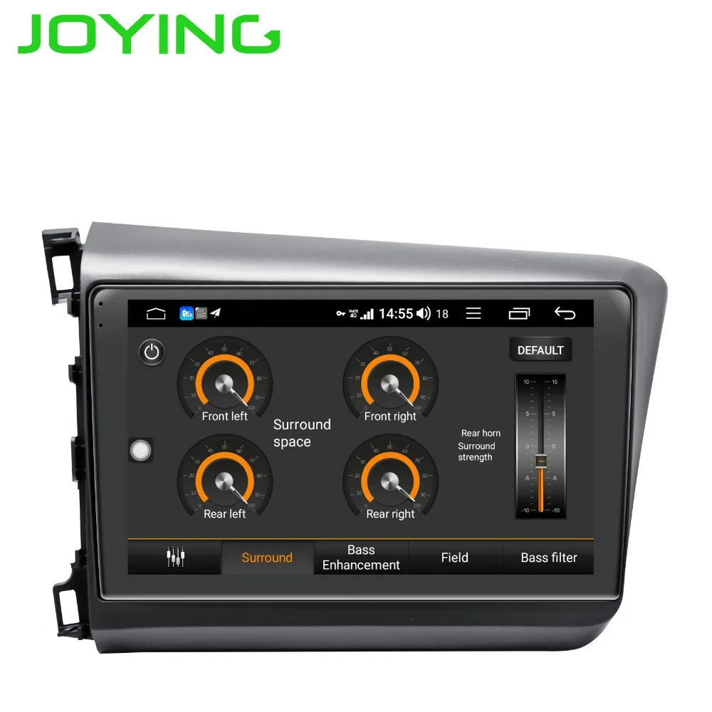 

JOYING Android 8.1 stereo car radio player one din GPS Navigation Support 4G&DSP 4GB+64GB for Honda Civic 2012-2015 9"screen IPS