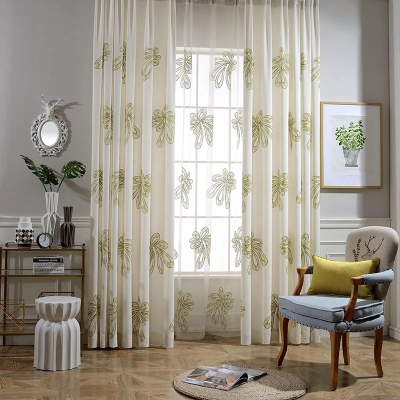 

Girls Modern Simple Curtain for Living Room Cotton Embroidery Curtain Fabric Curtains for Bedroom Yellow Blue Bedroom Curtain.