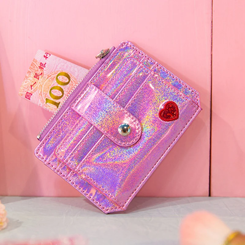 Women Card Holders Mini Sequins Business Credit Bank Card Holder