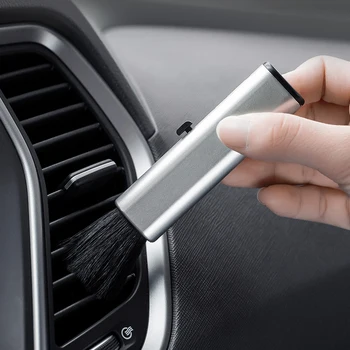 

Car brush dashboard dust brush air conditioning outlet interiors cleaning tools soft fur car interior cleaning brush