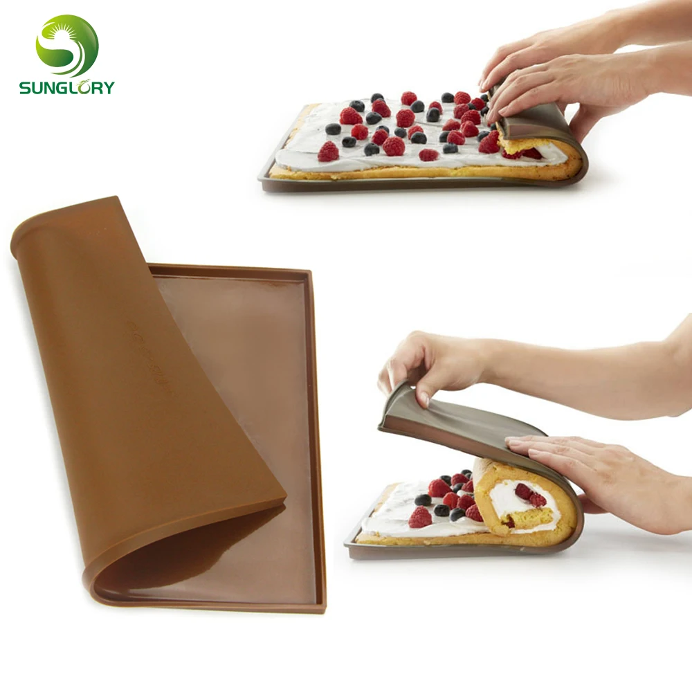 Buy Non stick Silicone Oven Mat Cake Roll Mat Pan