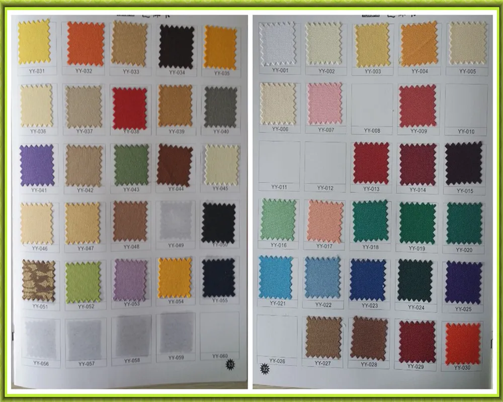polyester color chart
