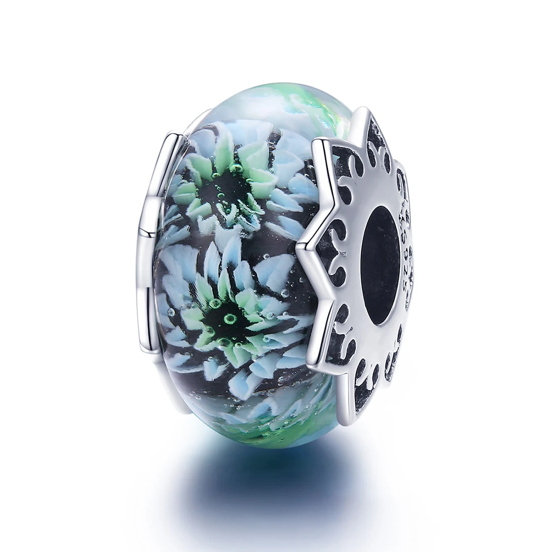 DALARAN серебро 925 ювелирные изделия из муранского стекла бусины подходят к оригинальному Шарму браслет ожерелье сделай сам изготовление аутентичных ювелирных изделий Аксессуары подарок - Цвет: blue glass beads